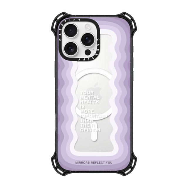 Mirrors Reflect You x CASETiFY iPhone 16 Pro Max ケース ブラック バウンスケース Your Mental Health