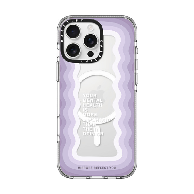 Mirrors Reflect You x CASETiFY iPhone 16 Pro Max ケース クリア クリア ケース MagSafe対応 Your Mental Health