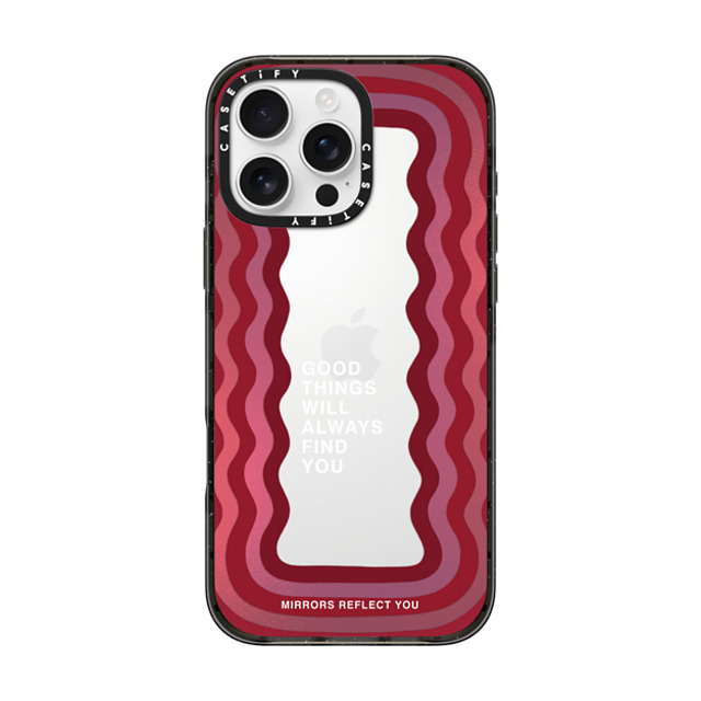 Mirrors Reflect You x CASETiFY iPhone 16 Pro Max ケース ブラック インパクトケース Good Things