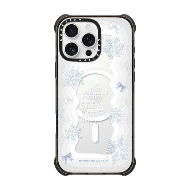 Mirrors Reflect You x CASETiFY iPhone 16 Pro Max Case Black ウルトラ インパクトケース MagSafe 対応 First Snow Father's Day Mirrors Reflect You x CASETiFY iPhone 16 Pro Max Case Black ウルトラ インパクトケース MagSafe 対応 First Snow Father's Day
