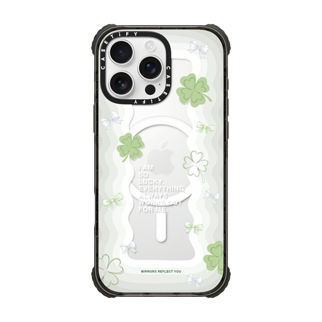 Mirrors Reflect You x CASETiFY iPhone 16 Pro Max Case Black ウルトラ インパクトケース MagSafe 対応 Lucky Girl Father's Day Mirrors Reflect You x CASETiFY iPhone 16 Pro Max Case Black ウルトラ インパクトケース MagSafe 対応 Lucky Girl Father's Day