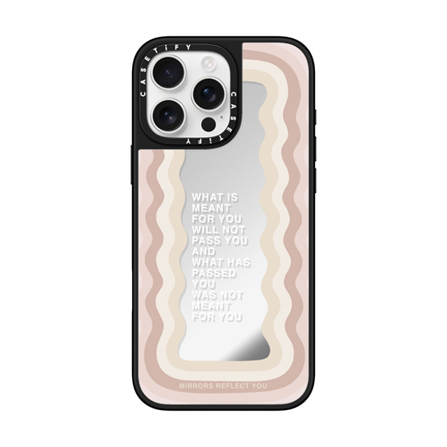 Mirrors Reflect You x CASETiFY iPhone 16 Pro Max ケース Silver on Black ミラーケース MagSafe対応 meant for you