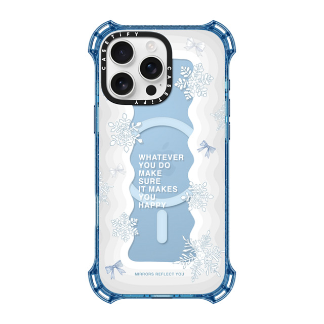 Mirrors Reflect You x CASETiFY iPhone 16 Pro Max ケース ベイビーブルー バウンスケース First Snow