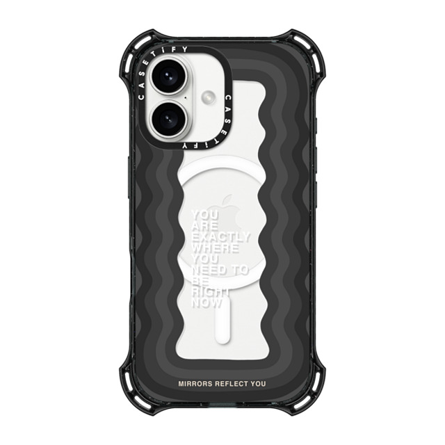 Mirrors Reflect You x CASETiFY iPhone 16 Case Black バウンスケース need to be Mirrors Reflect You x CASETiFY iPhone 16 Case Black バウンスケース need to be