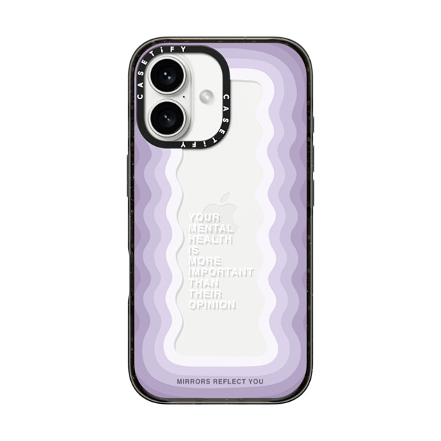 Mirrors Reflect You x CASETiFY iPhone 16 ケース ブラック インパクトケース Your Mental Health