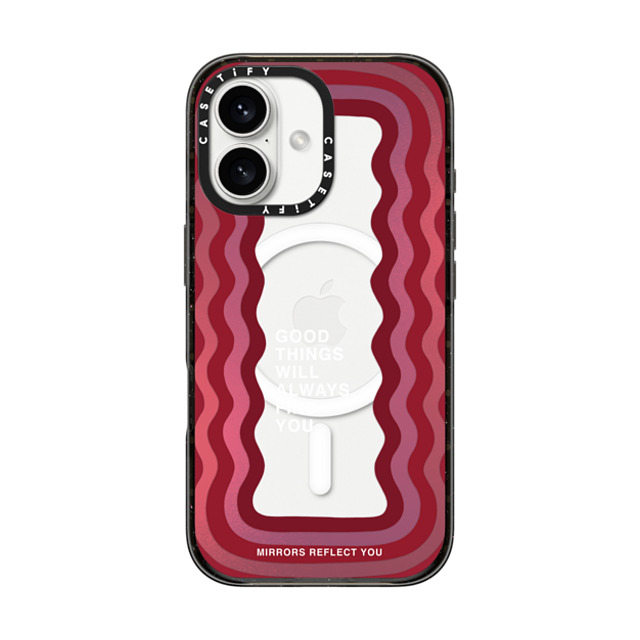 Mirrors Reflect You x CASETiFY iPhone 16 ケース ブラック インパクトケース MagSafe対応 Good Things