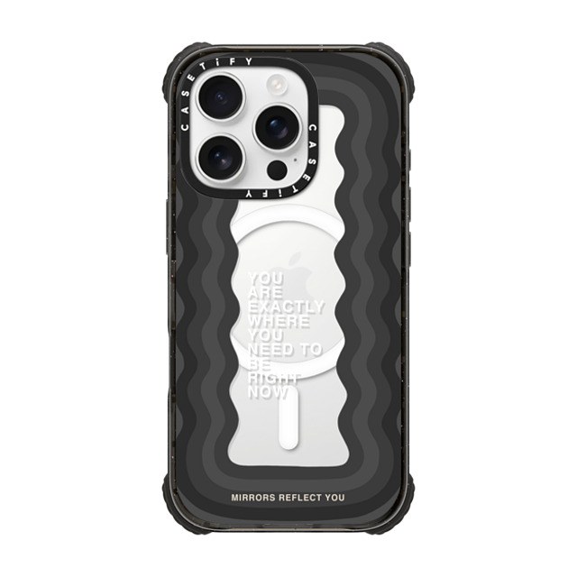 Mirrors Reflect You x CASETiFY iPhone 16 Pro Case Black ウルトラ インパクトケース MagSafe 対応 need to be Mirrors Reflect You x CASETiFY iPhone 16 Pro Case Black ウルトラ インパクトケース MagSafe 対応 need to be