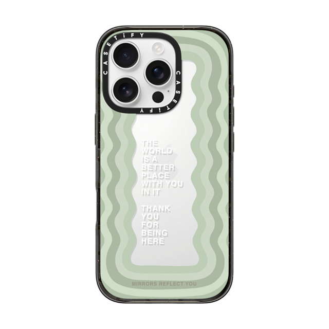 Mirrors Reflect You x CASETiFY iPhone 16 Pro ケース ブラック インパクトケース better with you