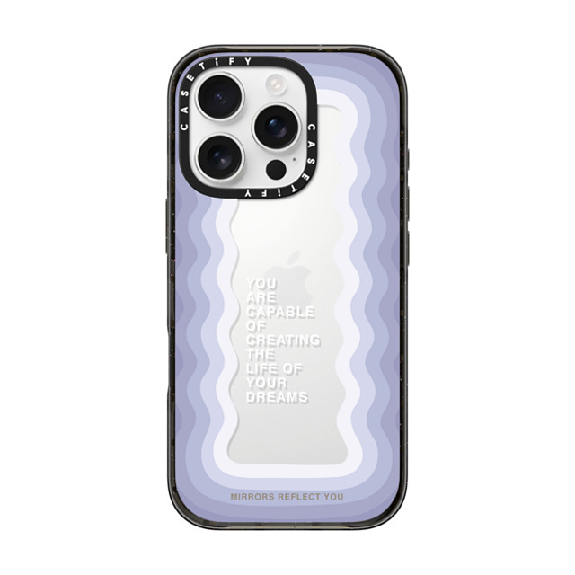 Mirrors Reflect You x CASETiFY iPhone 16 Pro ケース ブラック インパクトケース dream life Back to School Mirrors Reflect You x CASETiFY iPhone 16 Pro ケース ブラック インパクトケース dream life Back to School