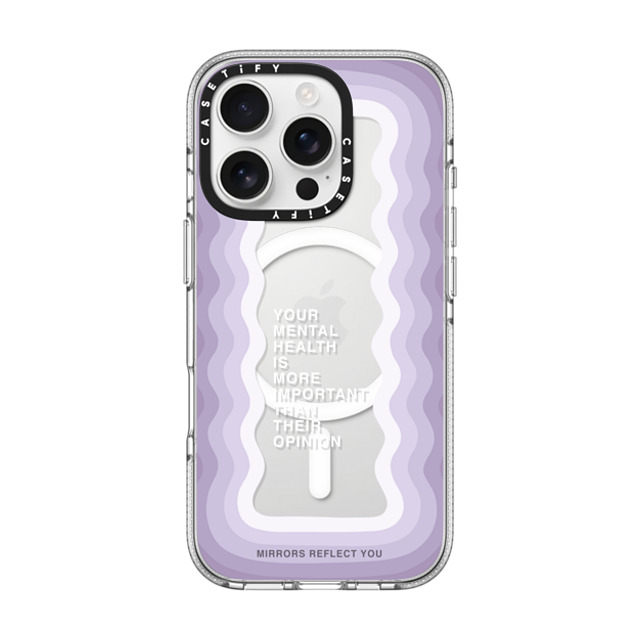 Mirrors Reflect You x CASETiFY iPhone 16 Pro ケース クリア クリア ケース MagSafe対応 Your Mental Health