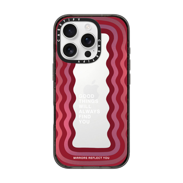 Mirrors Reflect You x CASETiFY iPhone 16 Pro ケース ブラック インパクトケース Good Things