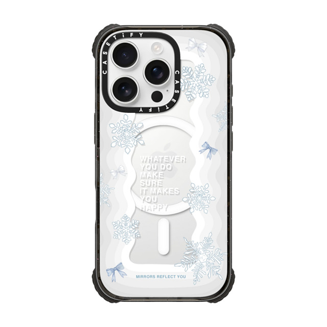 Mirrors Reflect You x CASETiFY iPhone 16 Pro Case Black ウルトラ インパクトケース MagSafe 対応 First Snow Mirrors Reflect You x CASETiFY iPhone 16 Pro Case Black ウルトラ インパクトケース MagSafe 対応 First Snow