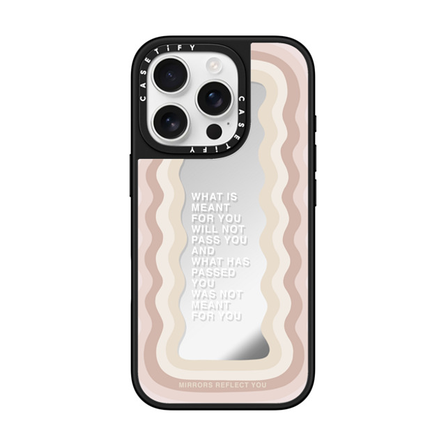 Mirrors Reflect You x CASETiFY iPhone 16 Pro ケース Silver on Black ミラーケース MagSafe対応 meant for you