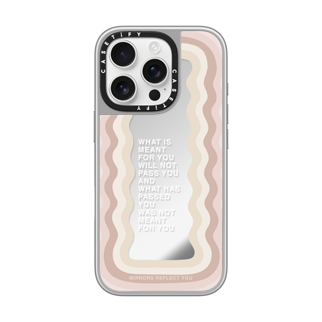 Mirrors Reflect You x CASETiFY iPhone 16 Pro ケース シルバー (シルバーバンパー) ミラーケース MagSafe対応 meant for you