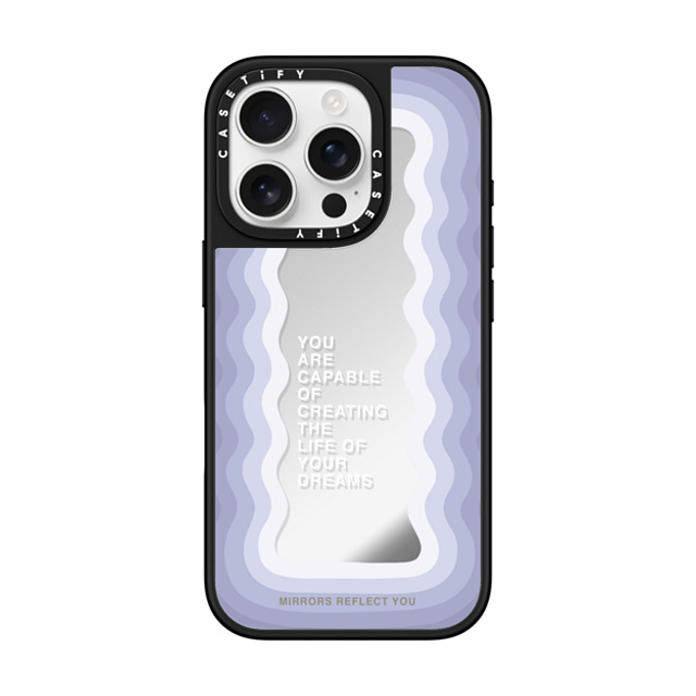 Mirrors Reflect You x CASETiFY iPhone 16 Pro Case Silver on Black ミラーケース MagSafe対応 dream life Back to School Mirrors Reflect You x CASETiFY iPhone 16 Pro Case Silver on Black ミラーケース MagSafe対応 dream life Back to School