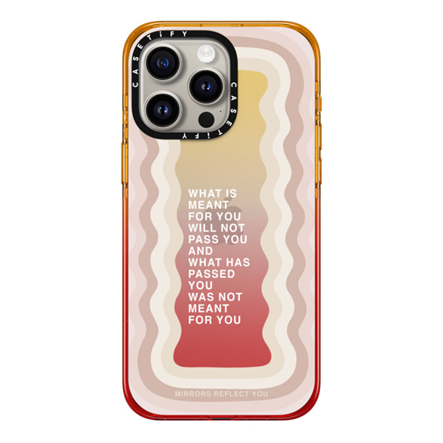 Mirrors Reflect You x CASETiFY iPhone 15 Pro Max Case Peach Haze Impact Case meant for you Mirrors Reflect You x CASETiFY iPhone 15 Pro Max Case Peach Haze Impact Case meant for you