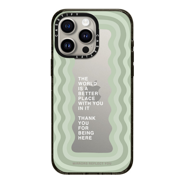 Mirrors Reflect You x CASETiFY iPhone 15 Pro Max ケース ブラック インパクトケース better with you