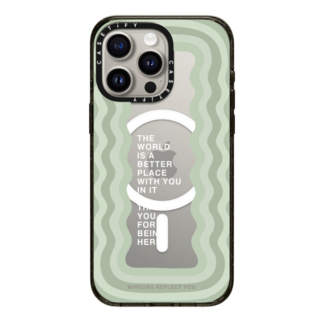 Mirrors Reflect You x CASETiFY iPhone 15 Pro Max ケース ブラック インパクトケース MagSafe対応 better with you