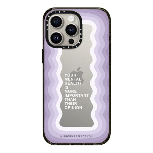 Mirrors Reflect You x CASETiFY iPhone 15 Pro Max ケース ブラック インパクトケース Your Mental Health