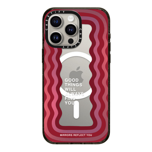 Mirrors Reflect You x CASETiFY iPhone 15 Pro Max ケース ブラック インパクトケース MagSafe対応 Good Things