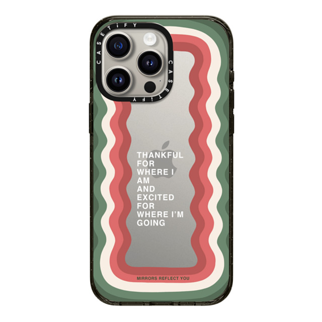 Mirrors Reflect You x CASETiFY iPhone 15 Pro Max ケース ブラック インパクトケース Candy Cane Waves