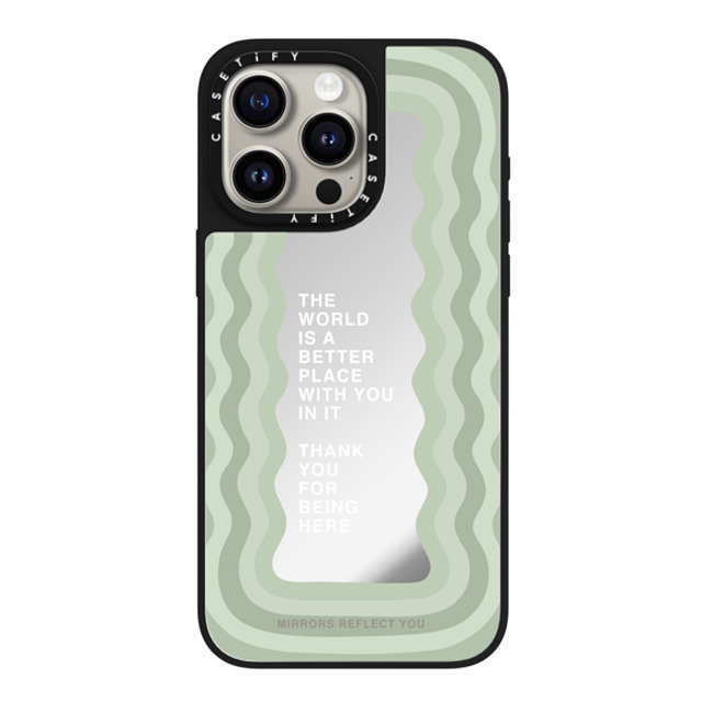 Mirrors Reflect You x CASETiFY iPhone 15 Pro Max ケース Silver on Black ミラーケース MagSafe対応 better with you