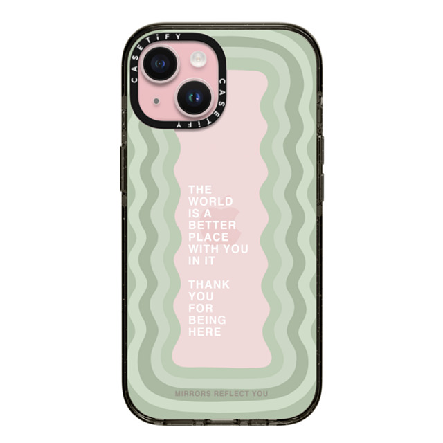 Mirrors Reflect You x CASETiFY iPhone 15 ケース ブラック インパクトケース better with you