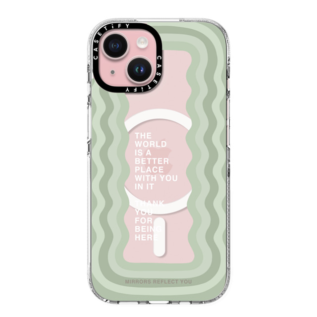 Mirrors Reflect You x CASETiFY iPhone 15 ケース クリア クリア ケース MagSafe対応 better with you