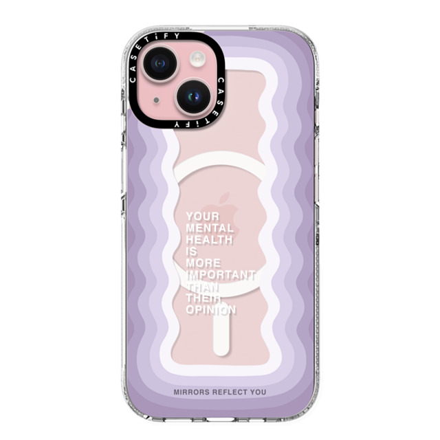 Mirrors Reflect You x CASETiFY iPhone 15 ケース クリア クリア ケース MagSafe対応 Your Mental Health