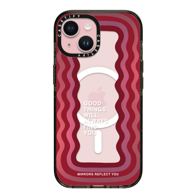 Mirrors Reflect You x CASETiFY iPhone 15 ケース ブラック インパクトケース MagSafe対応 Good Things