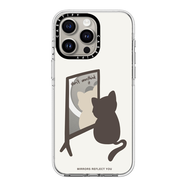 Mirrors Reflect You x CASETiFY iPhone 15 Pro Max ケース クリア クリア ケース MagSafe対応 overthinking cat