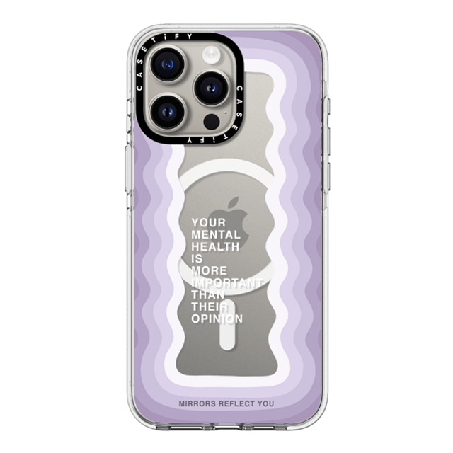 Mirrors Reflect You x CASETiFY iPhone 15 Pro Max ケース クリア クリア ケース MagSafe対応 Your Mental Health