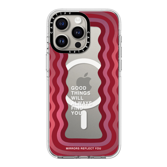 Mirrors Reflect You x CASETiFY iPhone 15 Pro Max ケース クリア クリア ケース MagSafe対応 Good Things