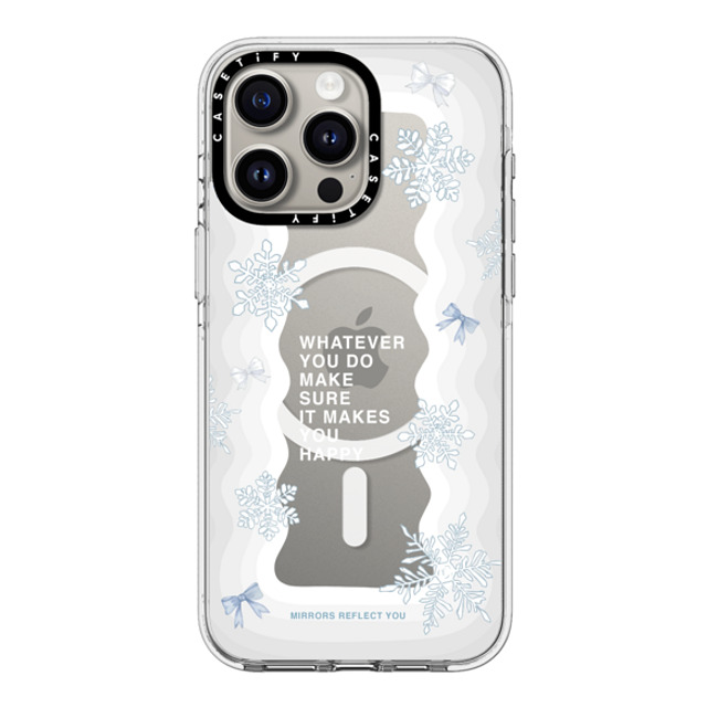 Mirrors Reflect You x CASETiFY iPhone 15 Pro Max ケース クリア クリア ケース MagSafe対応 First Snow