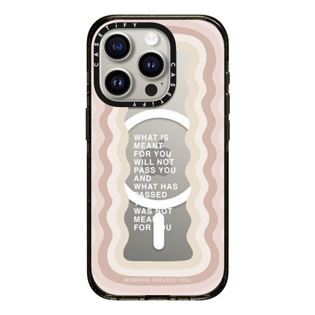 Mirrors Reflect You x CASETiFY iPhone 15 Pro ケース ブラック インパクトケース MagSafe対応 meant for you