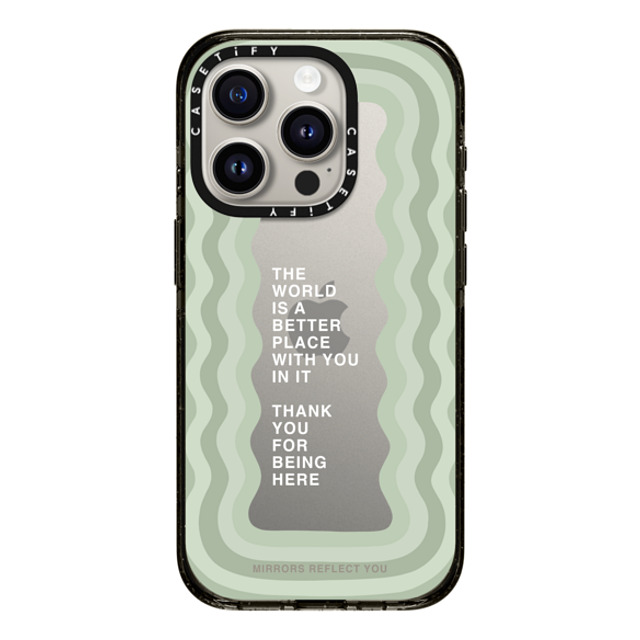 Mirrors Reflect You x CASETiFY iPhone 15 Pro ケース ブラック インパクトケース better with you