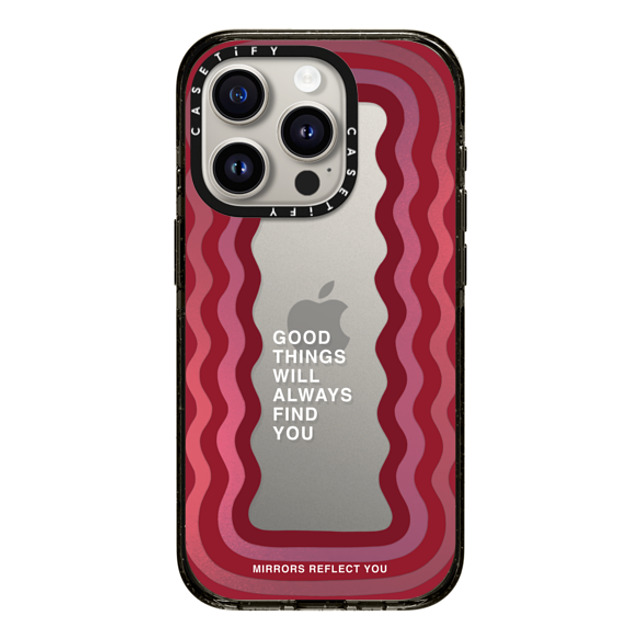 Mirrors Reflect You x CASETiFY iPhone 15 Pro ケース ブラック インパクトケース Good Things