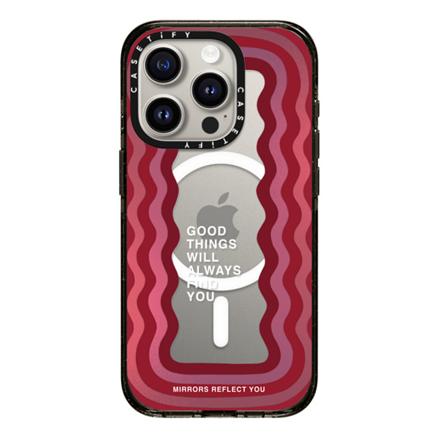 Mirrors Reflect You x CASETiFY iPhone 15 Pro ケース ブラック インパクトケース MagSafe対応 Good Things