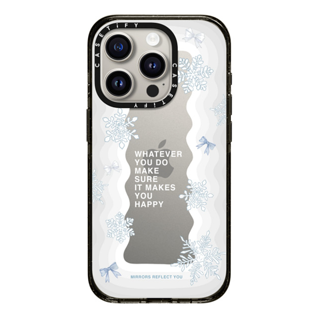 Mirrors Reflect You x CASETiFY iPhone 15 Pro ケース ブラック インパクトケース First Snow