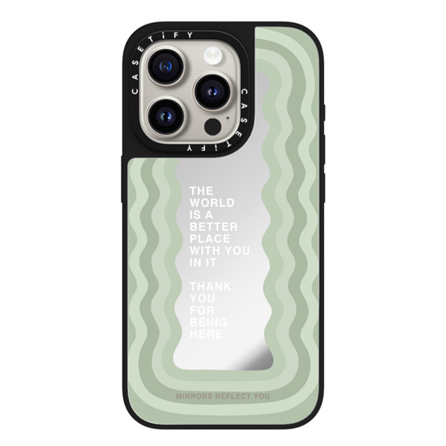 Mirrors Reflect You x CASETiFY iPhone 15 Pro Case Silver on Black ミラーケース MagSafe対応 better with you Mirrors Reflect You x CASETiFY iPhone 15 Pro Case Silver on Black ミラーケース MagSafe対応 better with you
