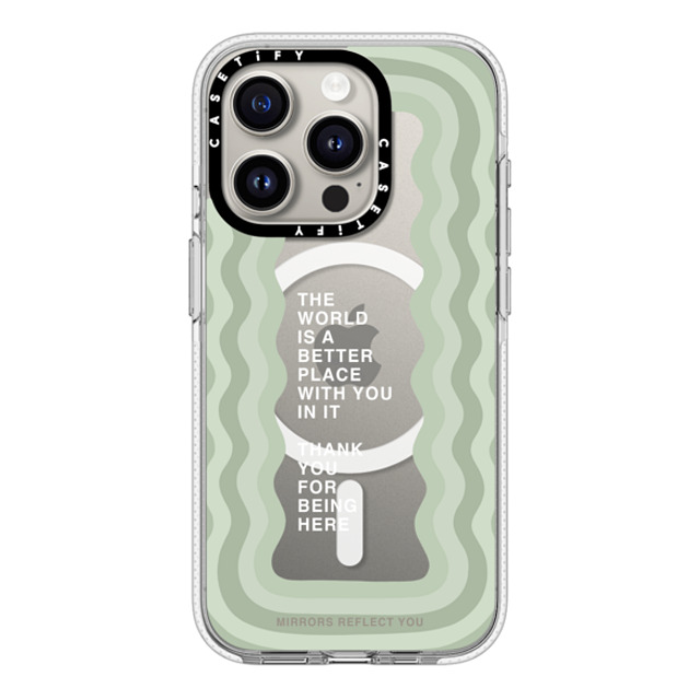 Mirrors Reflect You x CASETiFY iPhone 15 Pro ケース クリア クリア ケース MagSafe対応 better with you