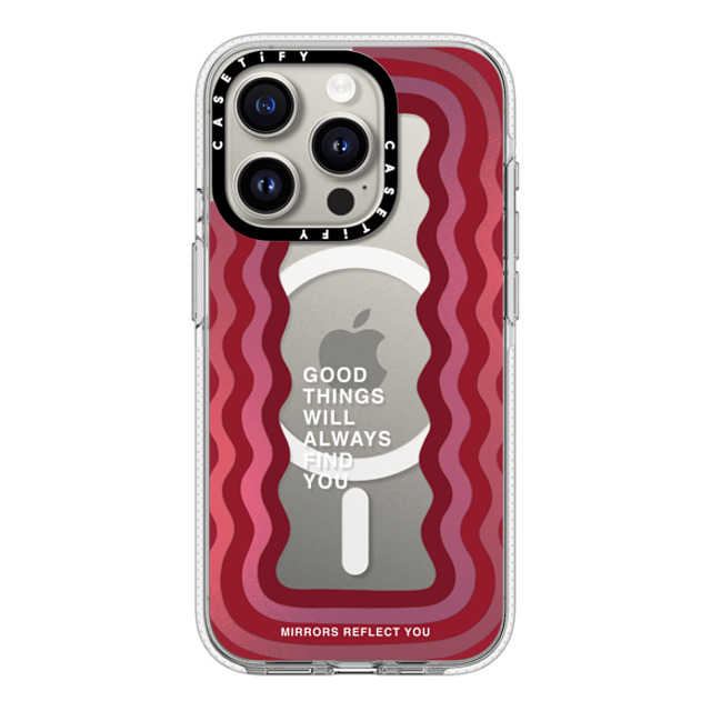 Mirrors Reflect You x CASETiFY iPhone 15 Pro ケース クリア クリア ケース MagSafe対応 Good Things