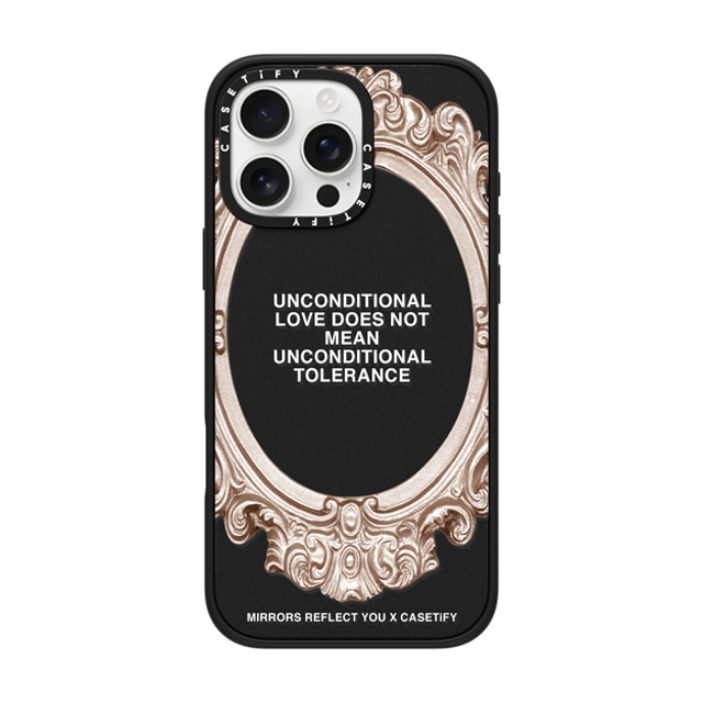 Mirrors Reflect You x CASETiFY iPhone 16 Pro Max ケース Quote,Typography マットブラック インパクトケース MagSafe対応 Unconditional. Father's Day Mirrors Reflect You x CASETiFY iPhone 16 Pro Max ケース Quote,Typography マットブラック インパクトケース MagSafe対応 Unconditional. Father's Day
