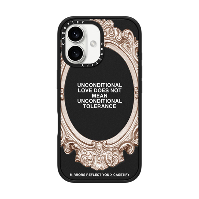 Mirrors Reflect You x CASETiFY iPhone 16 ケース Quote,Typography マットブラック インパクトケース MagSafe対応 Unconditional. Mother's Day Mirrors Reflect You x CASETiFY iPhone 16 ケース Quote,Typography マットブラック インパクトケース MagSafe対応 Unconditional. Mother's Day