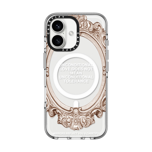 Mirrors Reflect You x CASETiFY iPhone 16 Case Quote,Typography Clear Clear Case MagSafe Compatible Unconditional. Mother's Day Mirrors Reflect You x CASETiFY iPhone 16 Case Quote,Typography Clear Clear Case MagSafe Compatible Unconditional. Mother's Day