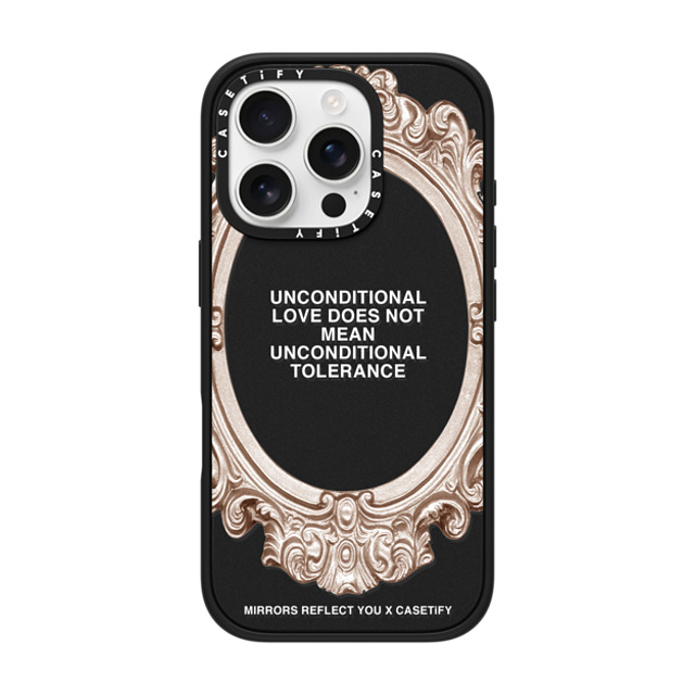 Mirrors Reflect You x CASETiFY iPhone 16 Pro ケース Quote,Typography マットブラック インパクトケース MagSafe対応 Unconditional. Father's Day Mirrors Reflect You x CASETiFY iPhone 16 Pro ケース Quote,Typography マットブラック インパクトケース MagSafe対応 Unconditional. Father's Day