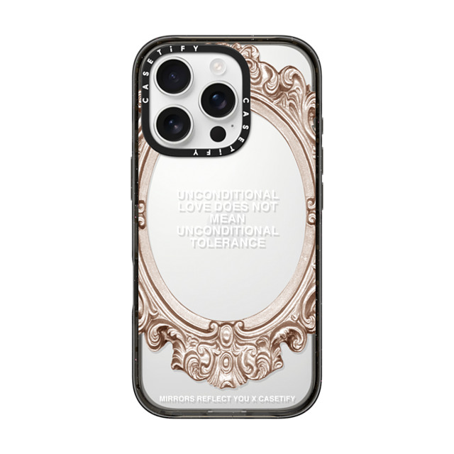 Mirrors Reflect You x CASETiFY iPhone 16 Pro Case Quote,Typography Black インパクトケース Unconditional. Mother's Day Mirrors Reflect You x CASETiFY iPhone 16 Pro Case Quote,Typography Black インパクトケース Unconditional. Mother's Day