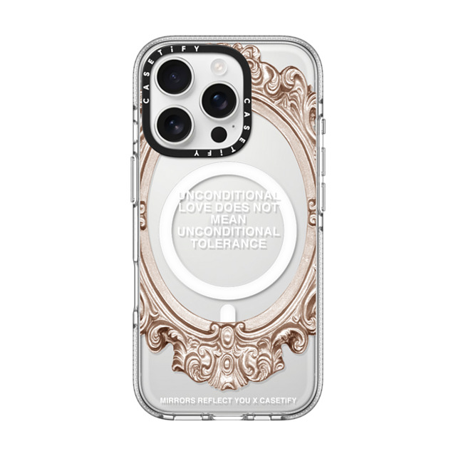Mirrors Reflect You x CASETiFY iPhone 16 Pro ケース Quote,Typography クリア クリア ケース MagSafe対応 Unconditional. Father's Day Mirrors Reflect You x CASETiFY iPhone 16 Pro ケース Quote,Typography クリア クリア ケース MagSafe対応 Unconditional. Father's Day