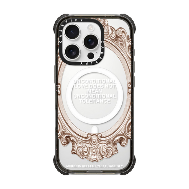 Mirrors Reflect You x CASETiFY iPhone 16 Pro Case Quote,Typography Black ウルトラ インパクトケース MagSafe 対応 Unconditional. Mother's Day Mirrors Reflect You x CASETiFY iPhone 16 Pro Case Quote,Typography Black ウルトラ インパクトケース MagSafe 対応 Unconditional. Mother's Day