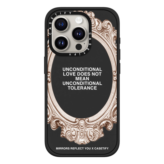 Mirrors Reflect You x CASETiFY iPhone 15 Pro Case Quote,Typography Matte Black Impact Case MagSafe Compatible Unconditional. Mother's Day Mirrors Reflect You x CASETiFY iPhone 15 Pro Case Quote,Typography Matte Black Impact Case MagSafe Compatible Unconditional. Mother's Day